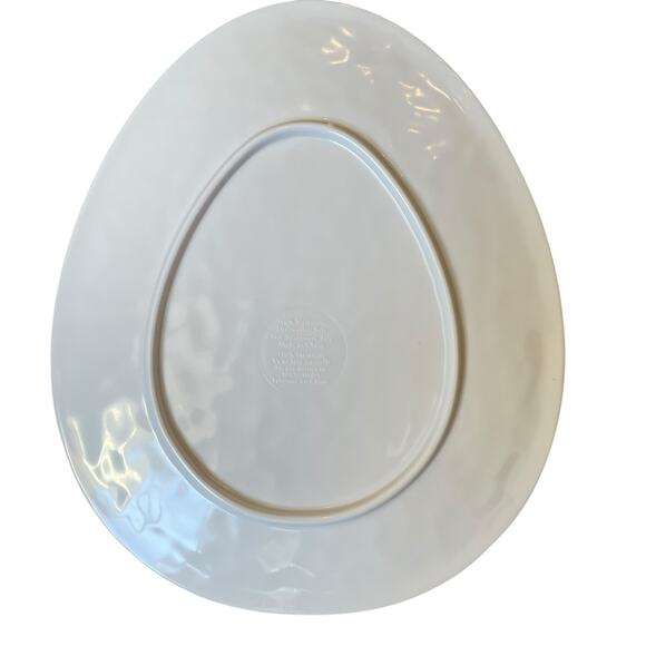 Spring Gatherings Floral Easter Egg Shaped Melamine Salad Plates 8" Set of 4 New - Picture 10 of 15